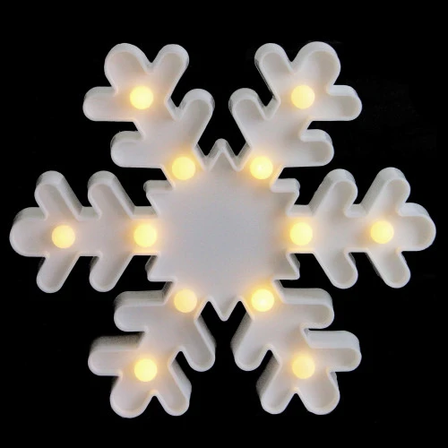 Northlight LED Lighted Snowflake Christmas Marquee Sign - 9.5" - White 1 Northlight LED Lighted Snowflake Christmas Marquee Sign - 9.5" - White