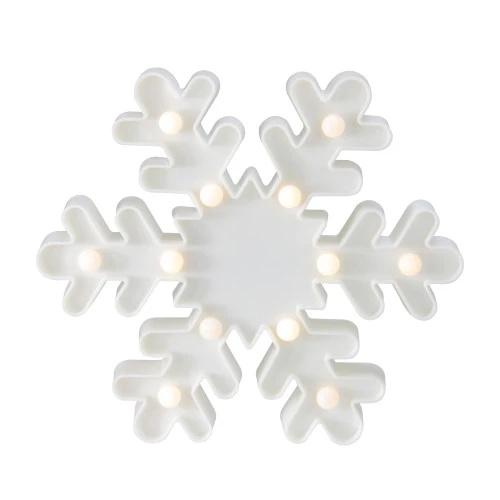 Northlight LED Lighted Snowflake Christmas Marquee Sign - 9.5" - White 3 Northlight LED Lighted Snowflake Christmas Marquee Sign - 9.5" - White - Image 3
