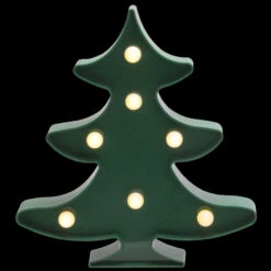 Northlight 8.75" Green Christmas Tree Marquee Wall Sign