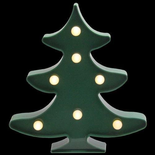 Northlight 8.75" Green Christmas Tree Marquee Wall Sign 1 Northlight 8.75" Green Christmas Tree Marquee Wall Sign