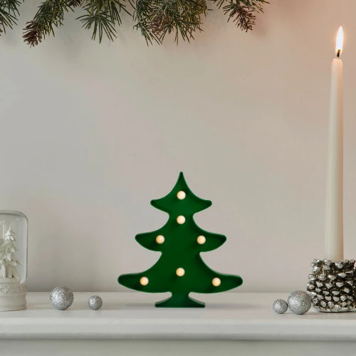 Northlight 8.75" Green Christmas Tree Marquee Wall Sign 2 Northlight 8.75" Green Christmas Tree Marquee Wall Sign - Image 2
