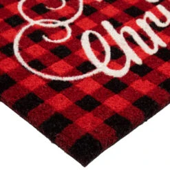 Red And Black Plaid "Merry Christmas" Natural Coir Christmas Outdoor Doormat 18" X 30" 11 Red And Black Plaid "Merry Christmas" Natural Coir Christmas Outdoor Doormat 18" X 30" -Winter Decor Store northlight fw94657 4 79978.1693409625