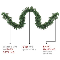 Northlight Windsor Pine Artificial Christmas Garland - 9' X 12" - Unlit -Winter Decor Store northlight gb20ygw712 gr thumbnail 38249.1665783342