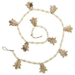 Northlight 6' X 3" Christmas Trees And Beads Wooden Garland 9 Northlight 6' X 3" Christmas Trees And Beads Wooden Garland -Winter Decor Store northlight gb94388 2 02640.1669970844