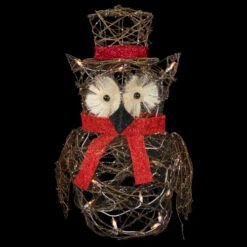Northlight Lighted Glitter Rattan Owl Outdoor Christmas Decoration - 21" - Clear Lights -Winter Decor Store northlight h83201 1 on20black 77805.1702056330