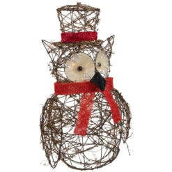 Northlight Lighted Glitter Rattan Owl Outdoor Christmas Decoration - 21" - Clear Lights -Winter Decor Store northlight h83201 3updated 04102.1669192839