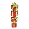 Northlight Lighted Candy Stacked Gift Box Tower Outdoor Christmas Decoration - 34" - Clear Lights
