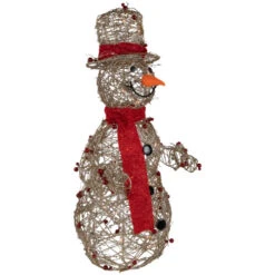 Northlight Lighted Glittered Snowman And Berries Outdoor Christmas Decoration - 28" -Winter Decor Store northlight h85237 2 09014.1670576251