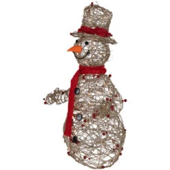 Northlight Lighted Glittered Snowman And Berries Outdoor Christmas Decoration - 28" -Winter Decor Store northlight h85237 3 48859.1670576250