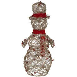 Northlight Lighted Glittered Snowman And Berries Outdoor Christmas Decoration - 28" -Winter Decor Store northlight h85237 4 89899.1670576252