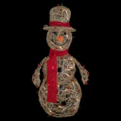 Northlight Lighted Glittered Snowman And Berries Outdoor Christmas Decoration - 28" -Winter Decor Store northlight h85237 on20black 28093.1670576534