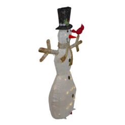 Northlight 49" White And Black LED Lighted Snowman With Top Hat Christmas Outdoor Decoration 8 Northlight 49" White And Black LED Lighted Snowman With Top Hat Christmas Outdoor Decoration -Winter Decor Store northlight h87081 1 68775.1665260248