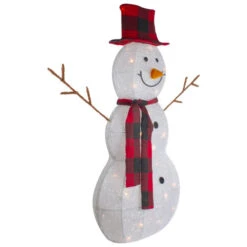 Northlight Lighted Tinsel Snowmen Family Christmas Yard Decorations - Clear Lights - Set Of 2 13 Northlight Lighted Tinsel Snowmen Family Christmas Yard Decorations - Clear Lights - Set Of 2 -Winter Decor Store northlight h92300 1 79108.1665610434
