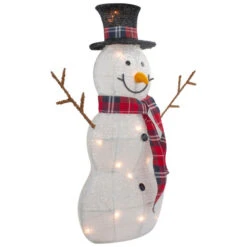 Northlight Lighted Tinsel Snowmen Family Christmas Yard Decorations - Clear Lights - Set Of 2 11 Northlight Lighted Tinsel Snowmen Family Christmas Yard Decorations - Clear Lights - Set Of 2 -Winter Decor Store northlight h92300 2 64266.1665610434
