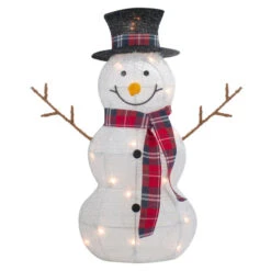 Northlight Lighted Tinsel Snowmen Family Christmas Yard Decorations - Clear Lights - Set Of 2 10 Northlight Lighted Tinsel Snowmen Family Christmas Yard Decorations - Clear Lights - Set Of 2 -Winter Decor Store northlight h92300 3 89445.1665610434