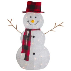 Northlight Lighted Tinsel Snowmen Family Christmas Yard Decorations - Clear Lights - Set Of 2 12 Northlight Lighted Tinsel Snowmen Family Christmas Yard Decorations - Clear Lights - Set Of 2 -Winter Decor Store northlight h92300 4 53214.1665610434