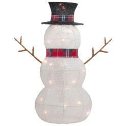 Northlight Lighted Tinsel Snowmen Family Christmas Yard Decorations - Clear Lights - Set Of 2 15 Northlight Lighted Tinsel Snowmen Family Christmas Yard Decorations - Clear Lights - Set Of 2 -Winter Decor Store northlight h92300 6 95334.1665610434