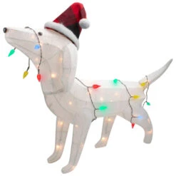 Northlight LED Lighted Dachshund Dog In Santa Hat Outdoor Christmas Decoration - 32" - Multicolor 6 Northlight LED Lighted Dachshund Dog In Santa Hat Outdoor Christmas Decoration - 32" - Multicolor -Winter Decor Store northlight h92301 1 55012.1665174048