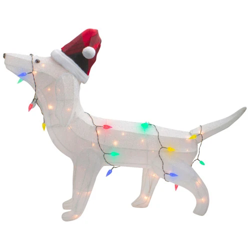 Northlight LED Lighted Dachshund Dog In Santa Hat Outdoor Christmas Decoration - 32" - Multicolor 1 Northlight LED Lighted Dachshund Dog In Santa Hat Outdoor Christmas Decoration - 32" - Multicolor