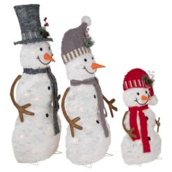Northlight Lighted Snowman Family Outdoor Christmas Decoration - 39.5" - Warm White - Set Of 3 -Winter Decor Store northlight h93956 2 70137.1667549905