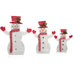 Northlight Set Of 3 LED Lighted Family Of Snowmen Outdoor Christmas Decoration 9 Northlight Set Of 3 LED Lighted Family Of Snowmen Outdoor Christmas Decoration -Winter Decor Store northlight h93962 1 97049.1674553298