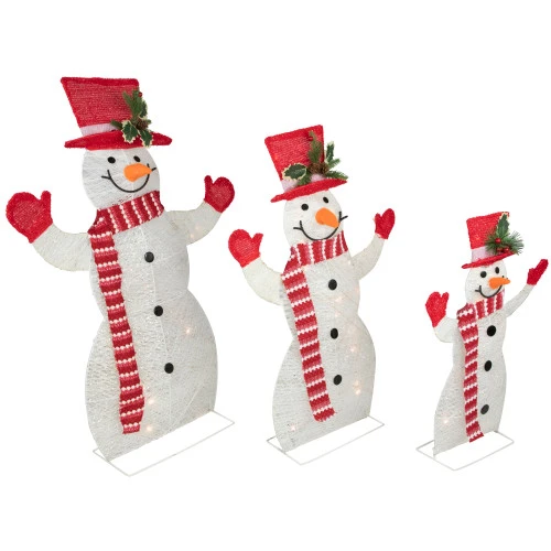 Northlight Set Of 3 LED Lighted Family Of Snowmen Outdoor Christmas Decoration 6 Northlight Set Of 3 LED Lighted Family Of Snowmen Outdoor Christmas Decoration - Image 6