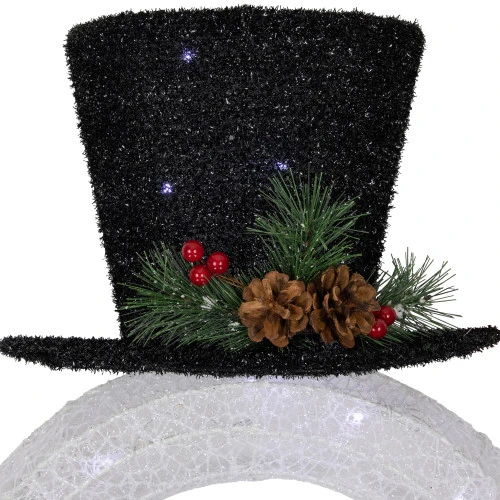 Northlight 48" LED Lighted Wreath Snowman Outdoor Christmas Decoration 6 Northlight 48" LED Lighted Wreath Snowman Outdoor Christmas Decoration - Image 6