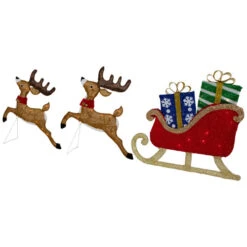 Northlight Set Of 3 Lighted Reindeer And Sleigh Outdoor Christmas Decoration 25.25" 9 Northlight Set Of 3 Lighted Reindeer And Sleigh Outdoor Christmas Decoration 25.25" -Winter Decor Store northlight h94628 02 11473.1696695200