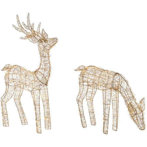 Northlight LED Lighted Twinkle Mesh Reindeer Outdoor Christmas Decoration - 37" - Set Of 2 4 Northlight LED Lighted Twinkle Mesh Reindeer Outdoor Christmas Decoration - 37" - Set Of 2 - Image 4