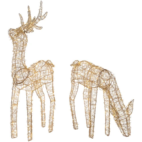 Northlight LED Lighted Twinkle Mesh Reindeer Outdoor Christmas Decoration - 37" - Set Of 2 8 Northlight LED Lighted Twinkle Mesh Reindeer Outdoor Christmas Decoration - 37" - Set Of 2 - Image 8