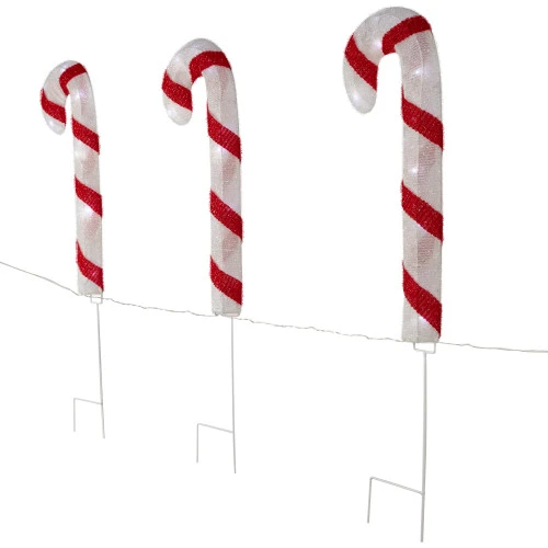 Northlight Lighted Candy Cane Christmas Pathway Lawn Stakes - 20" - Set Of 3 5 Northlight Lighted Candy Cane Christmas Pathway Lawn Stakes - 20" - Set Of 3 - Image 5