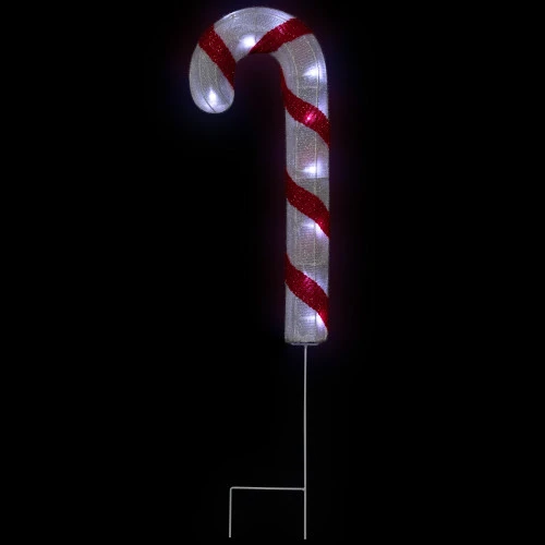 Northlight Lighted Candy Cane Christmas Pathway Lawn Stakes - 20" - Set Of 3 3 Northlight Lighted Candy Cane Christmas Pathway Lawn Stakes - 20" - Set Of 3 - Image 3