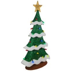 Northlight Lighted Christmas Tree Outdoor Yard Decoration - 50" - Green - Multi-Color LED -Winter Decor Store northlight h95914 02 76618.1727317580