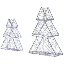 Northlight LED Lighted Wire Christmas Tree Decorations - 14" - White - Set Of 2 12 Northlight LED Lighted Wire Christmas Tree Decorations - 14" - White - Set Of 2 -Winter Decor Store northlight h96322 03 57101.1724289800