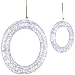 Northlight LED Lighted Hanging Christmas Wreath Decorations - 18" - Set Of 2 - Cool White Lights 10 Northlight LED Lighted Hanging Christmas Wreath Decorations - 18" - Set Of 2 - Cool White Lights -Winter Decor Store northlight h96326 02 58949.1722387421