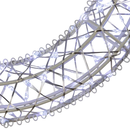 Northlight LED Lighted Hanging Christmas Wreath Decorations - 18" - Set Of 2 - Cool White Lights 7 Northlight LED Lighted Hanging Christmas Wreath Decorations - 18" - Set Of 2 - Cool White Lights - Image 7