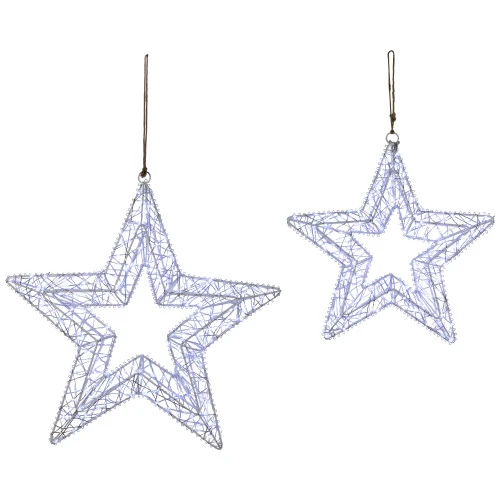 Northlight LED Lighted Stars Outdoor Christmas Decorations - 18" - Set Of 2 - Cool White Lights 2 Northlight LED Lighted Stars Outdoor Christmas Decorations - 18" - Set Of 2 - Cool White Lights - Image 2