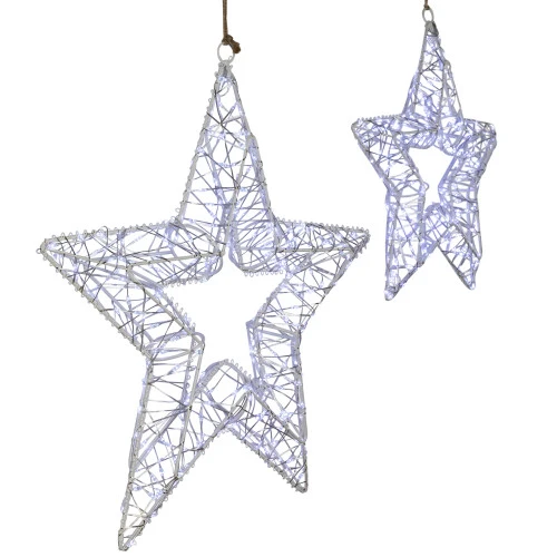 Northlight LED Lighted Stars Outdoor Christmas Decorations - 18" - Set Of 2 - Cool White Lights 4 Northlight LED Lighted Stars Outdoor Christmas Decorations - 18" - Set Of 2 - Cool White Lights - Image 4