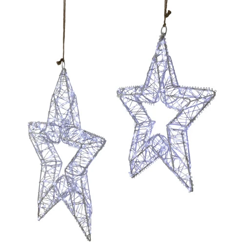 Northlight LED Lighted Stars Outdoor Christmas Decorations - 18" - Set Of 2 - Cool White Lights 5 Northlight LED Lighted Stars Outdoor Christmas Decorations - 18" - Set Of 2 - Cool White Lights - Image 5