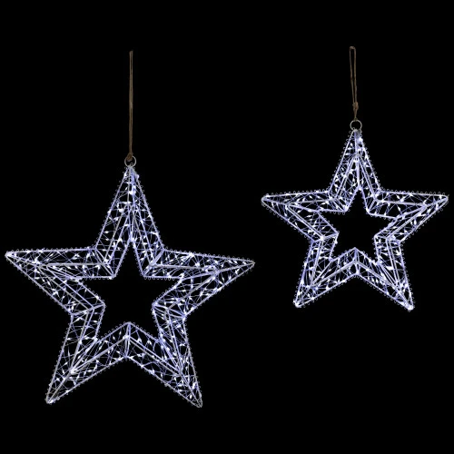 Northlight LED Lighted Stars Outdoor Christmas Decorations - 18" - Set Of 2 - Cool White Lights 1 Northlight LED Lighted Stars Outdoor Christmas Decorations - 18" - Set Of 2 - Cool White Lights