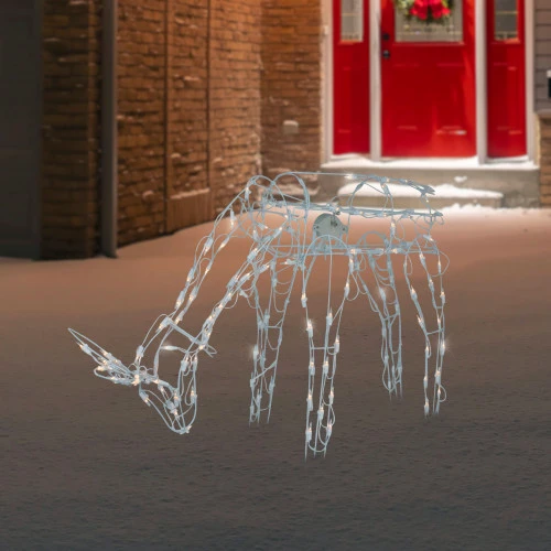 Northlight Lighted Feeding Reindeer Animated Outdoor Christmas Decoration - 42" - Clear Lights 2 Northlight Lighted Feeding Reindeer Animated Outdoor Christmas Decoration - 42" - Clear Lights - Image 2