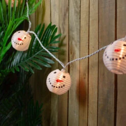 10-Count White Snowman Paper Lantern Christmas Lights, 8.5ft White Wire -Winter Decor Store northlight ha92036 3 sample 73215.1715059761