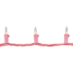 Northlight 50-Count Clear Mini Christmas Light Set - 10' Pink Wire -Winter Decor Store northlight ha93750 ha93751 02 30598.1706899821