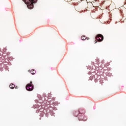 Northlight 100-Count Pink LED Wide Angle Christmas Lights, 33ft Pink Wire -Winter Decor Store northlight ha93752 styled2 72951.1709061165