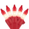 Northlight 50ct Red And White Peppermint Mini Christmas Light Set - 10' Red Wire