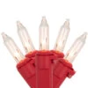 Northlight 50-Count Clear Mini Christmas Light Set - 10' Red Wire