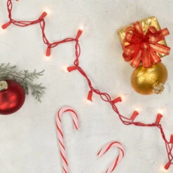 Northlight 50-Count Clear Mini Christmas Light Set - 10' Red Wire -Winter Decor Store northlight ha94004 ha94002 styled2 67680.1706899821