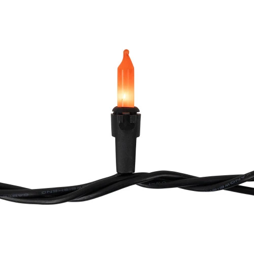 Northlight Mini Christmas Light Set - Orange - 20.25' Black Wire - 100ct 5 Northlight Mini Christmas Light Set - Orange - 20.25' Black Wire - 100ct - Image 5
