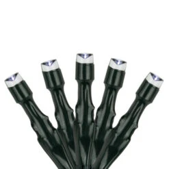 Northlight 100 Count Pure White LED Solar Power Mini Christmas Light Set With Green Wire