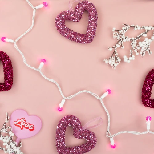 Northlight LED G12 Berry Christmas Lights - Pink - 16' White Wire - 50 Ct 4 Northlight LED G12 Berry Christmas Lights - Pink - 16' White Wire - 50 Ct - Image 4